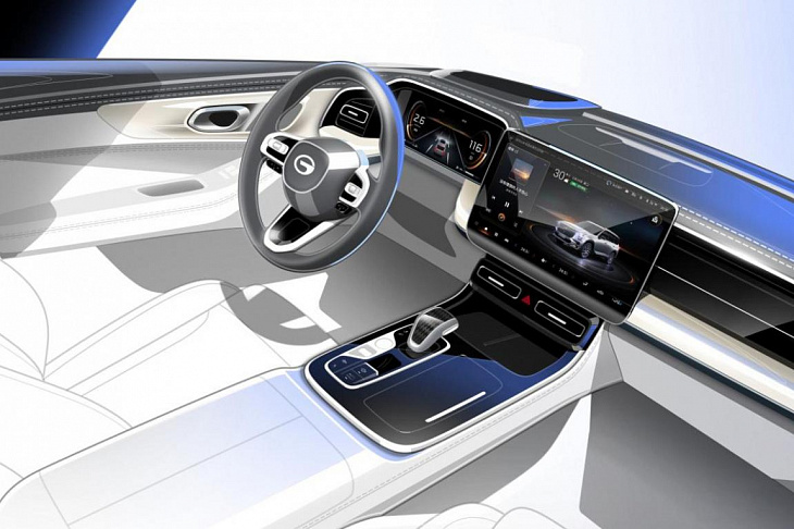 Китайский GAC рассекретил салон нового флагманского кроссовера 