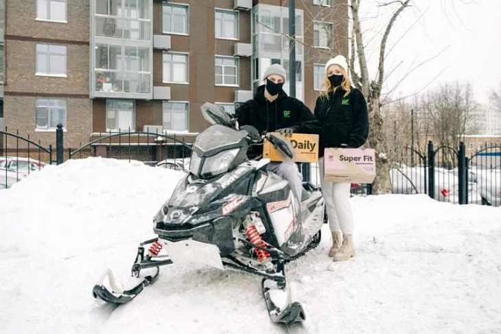 Grow Food запустил доставку на снегоходах