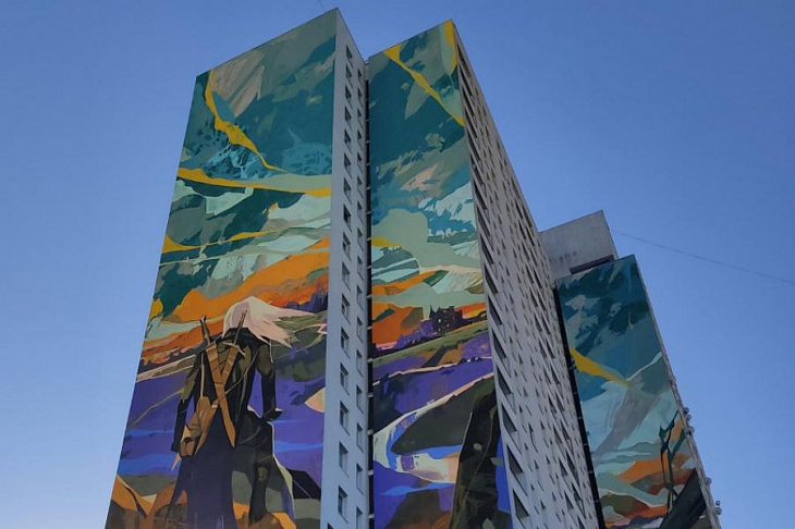 В Польше завершили создание крупнейшей фрески по «Ведьмаку»