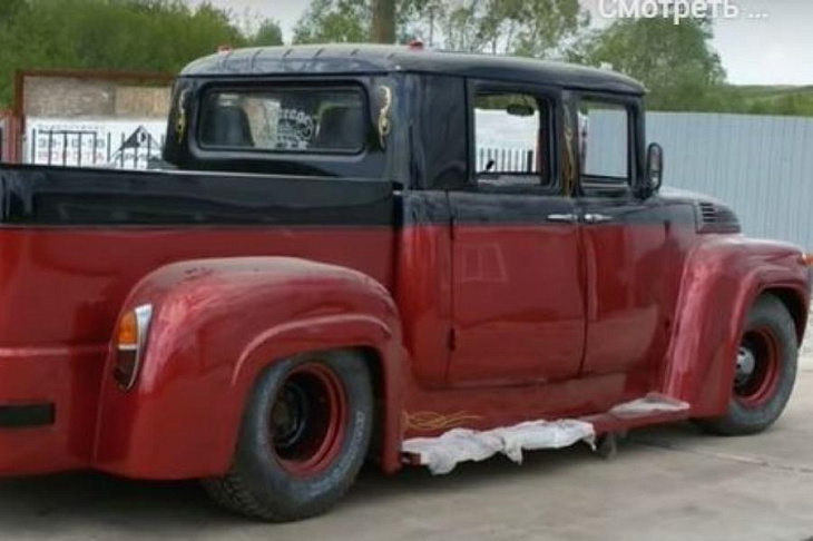 Невероятный пикап из двух ЗИЛ-130 и одного Форда (видео)