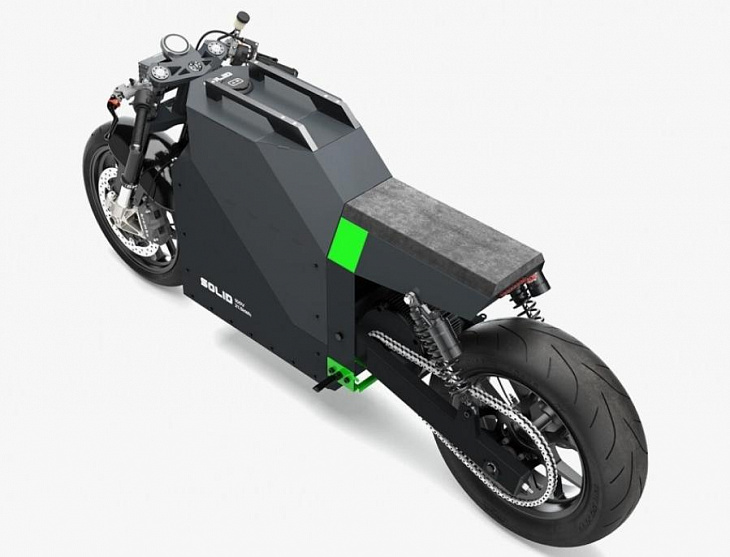 Solid CRS-01: электоромотоцикл в стиле Tesla Cybertruck из Нидерландов